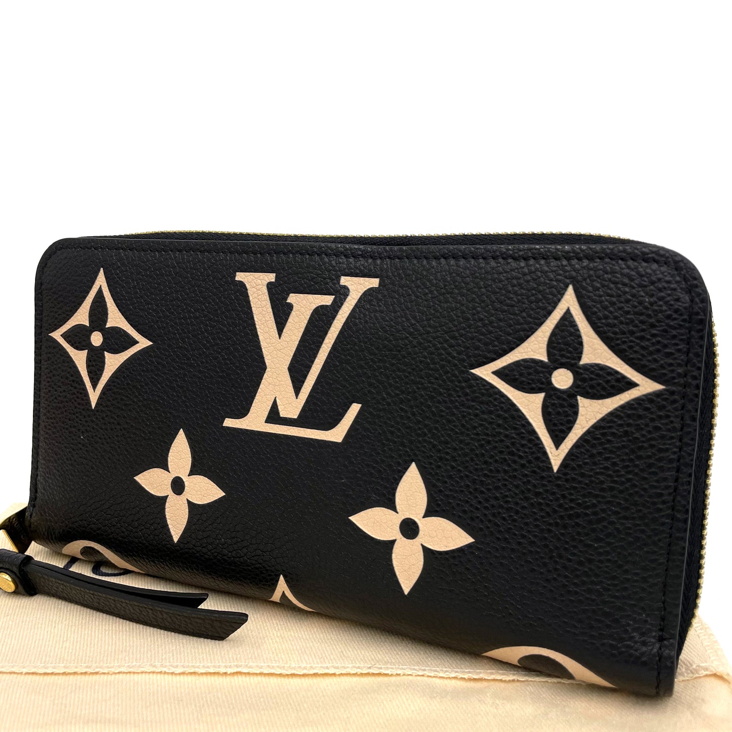 ルイヴィトン モノグラムアンプラント バイカラー ジッピー 長財布