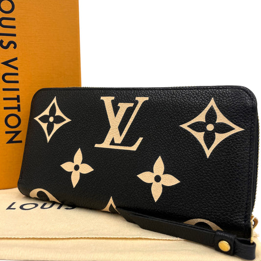 ルイヴィトン モノグラムアンプラント バイカラー ジッピー 長財布