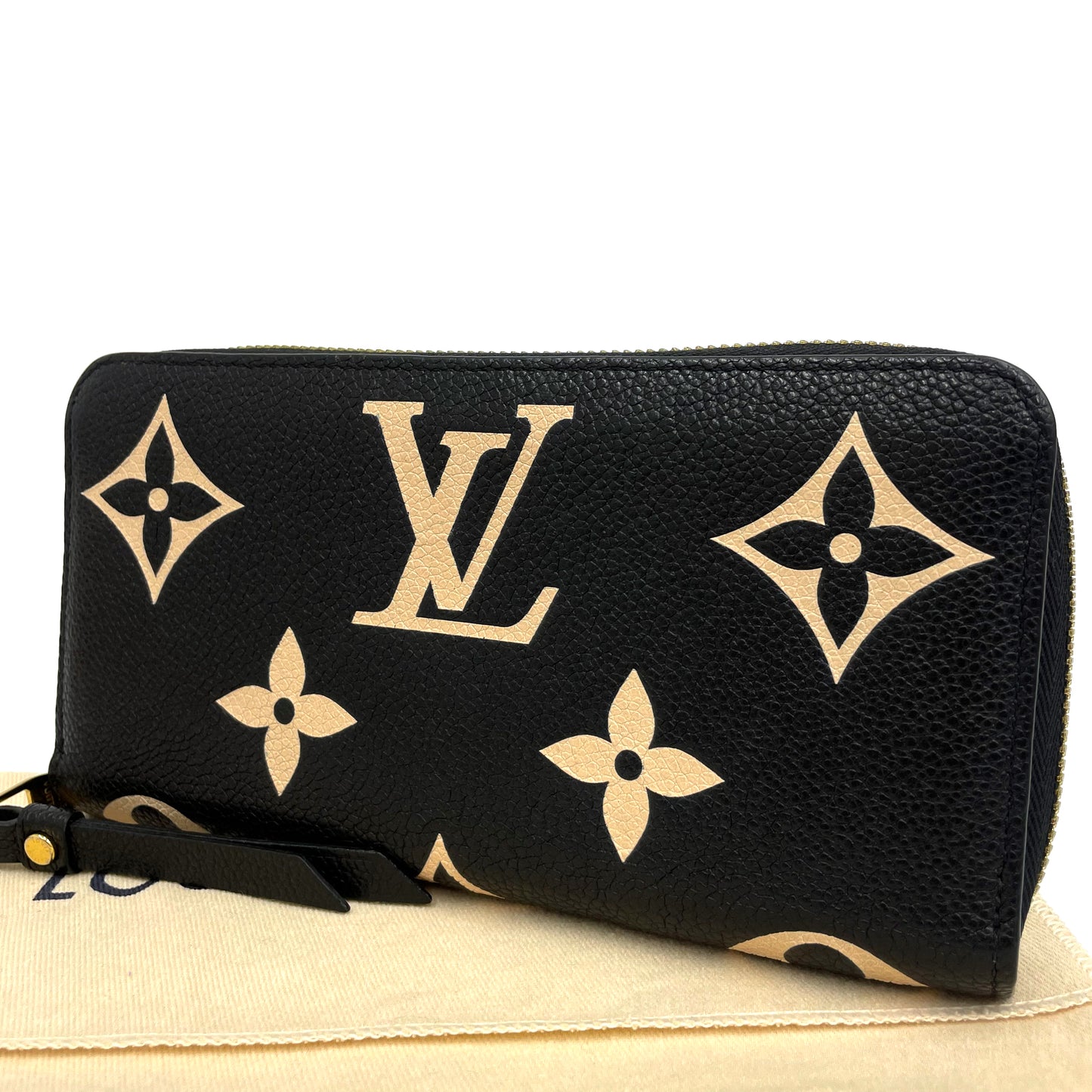 ルイヴィトン モノグラムアンプラント バイカラー ジッピー 長財布