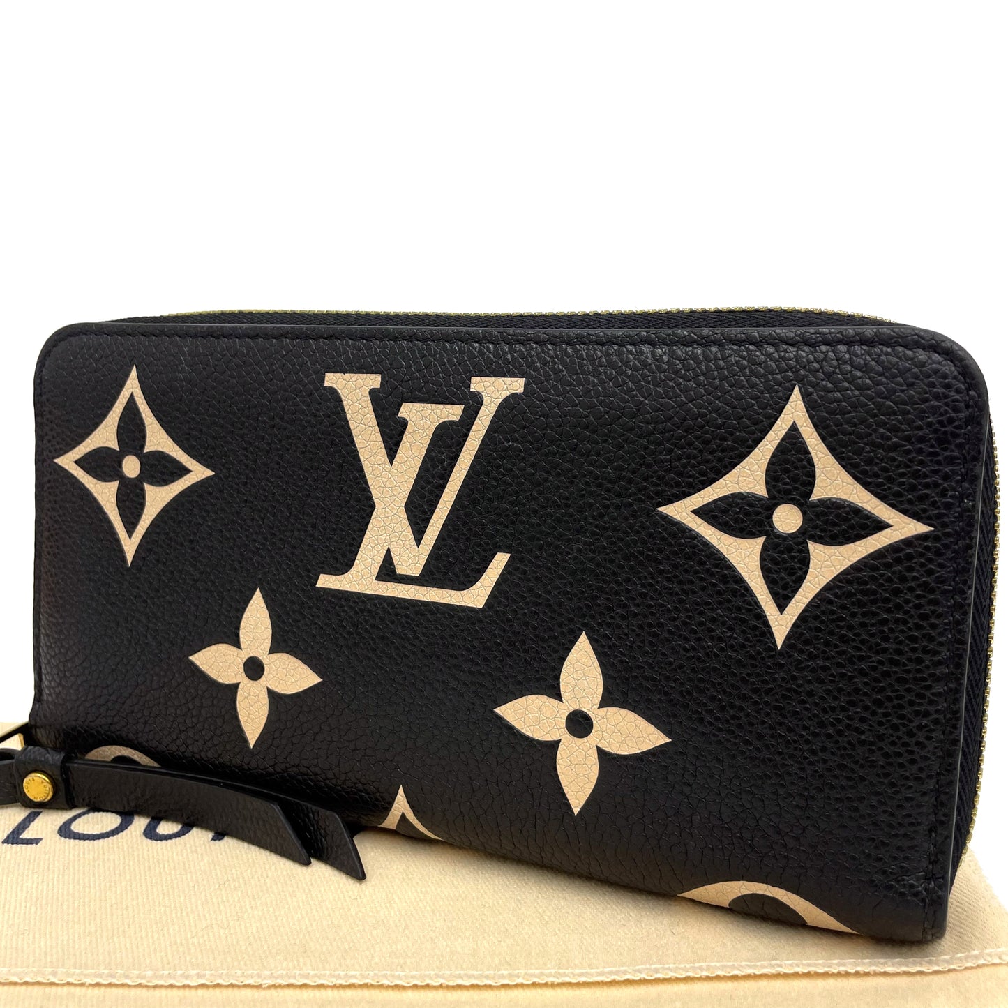 ルイヴィトン モノグラムアンプラント バイカラー ジッピー 長財布