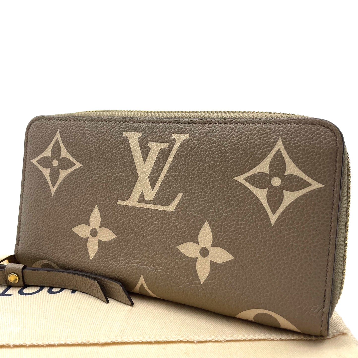 ルイヴィトン モノグラムアンプラント バイカラー ジッピー 長財布