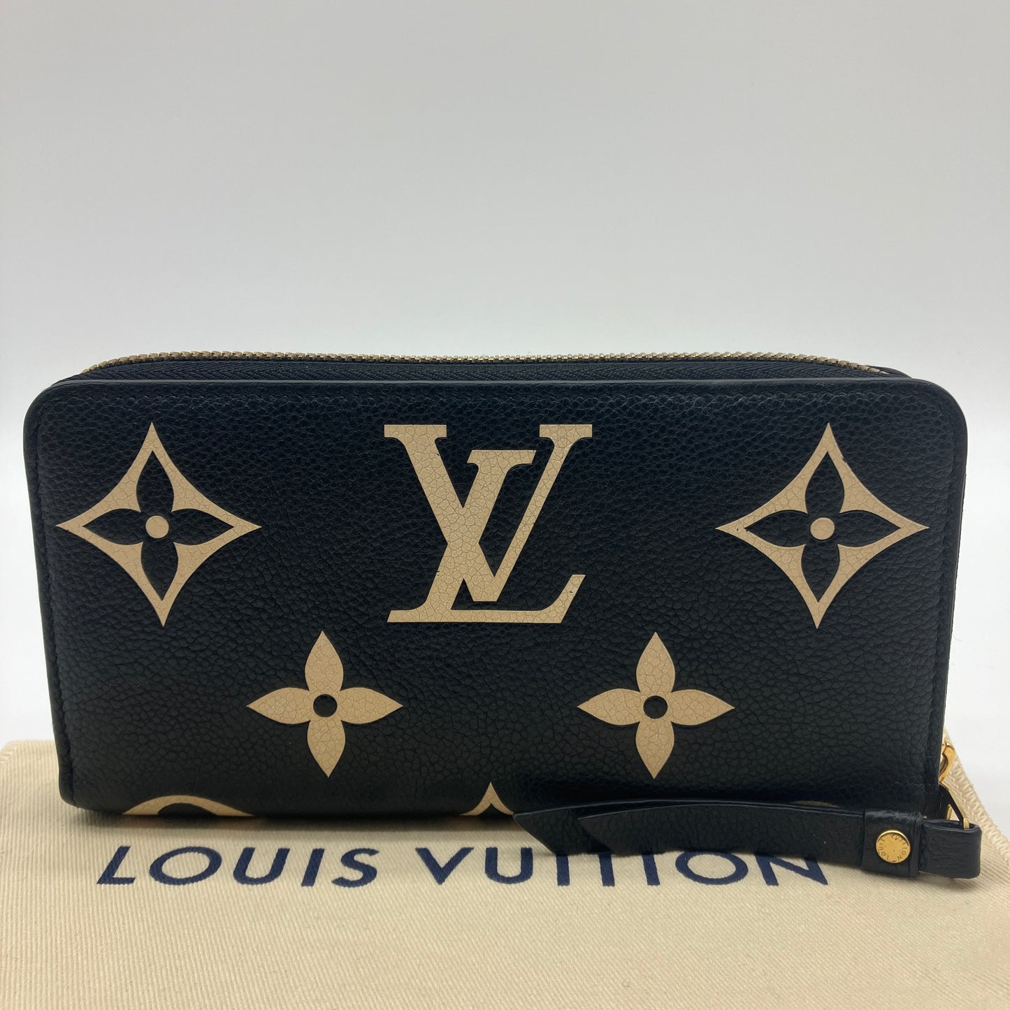 ルイヴィトン モノグラムアンプラント バイカラー ジッピー 長財布