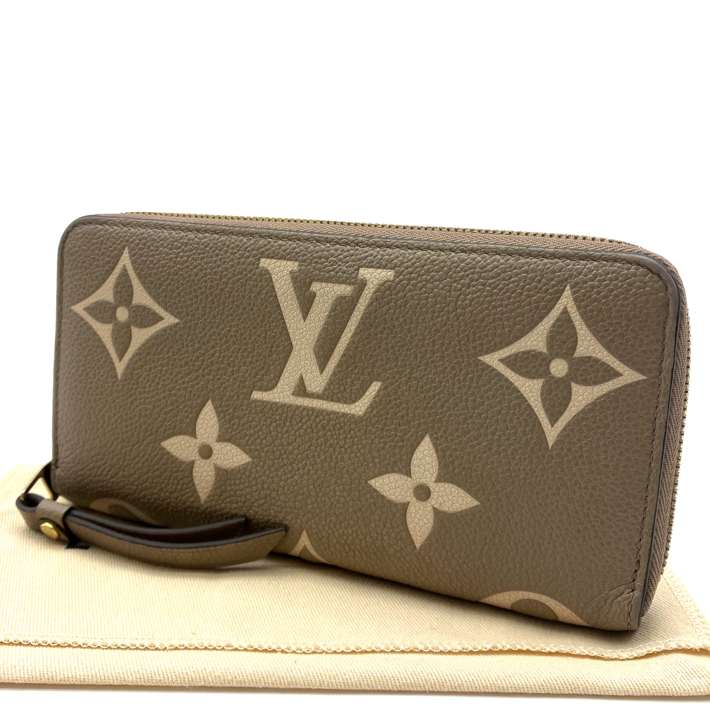 ルイヴィトン モノグラムアンプラント バイカラー ジッピー 長財布