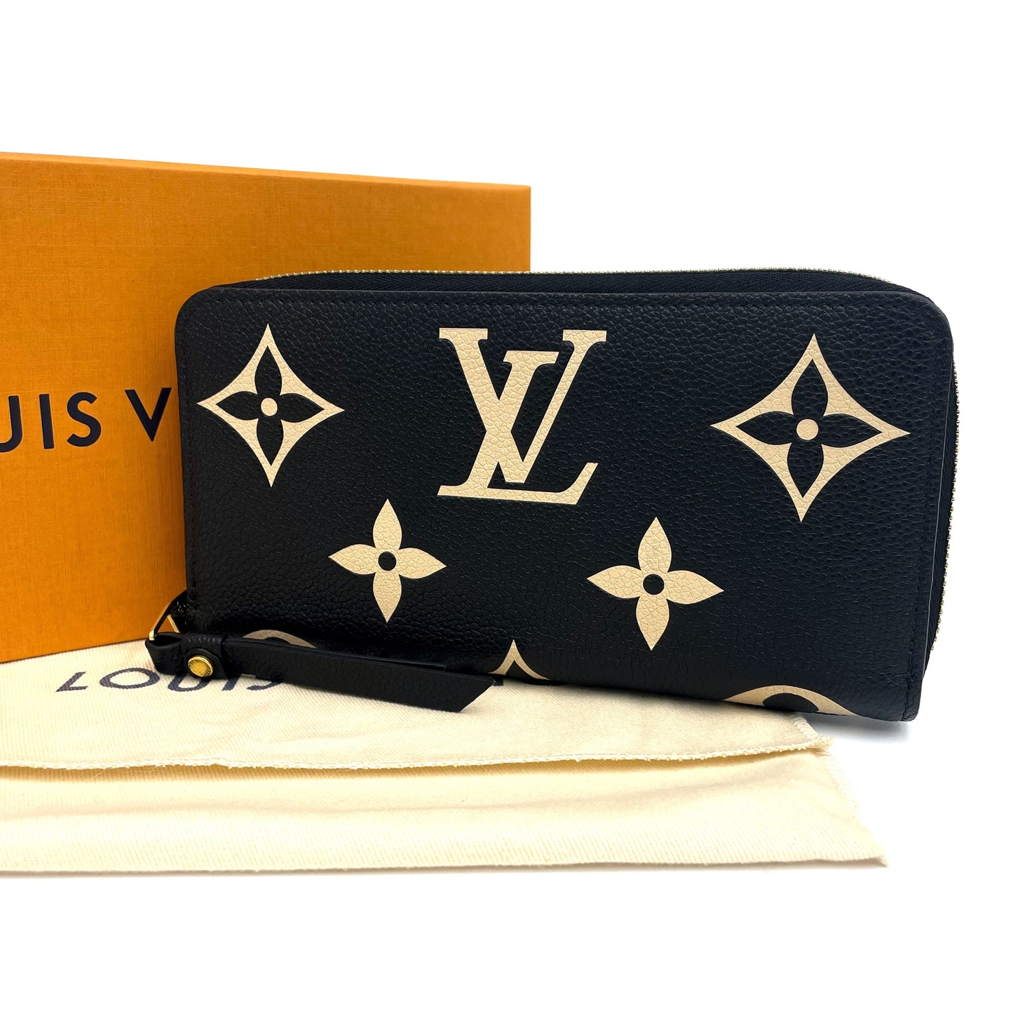 ルイヴィトン モノグラムアンプラント バイカラー ジッピー 長財布