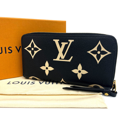 ルイヴィトン モノグラムアンプラント バイカラー ジッピー 長財布