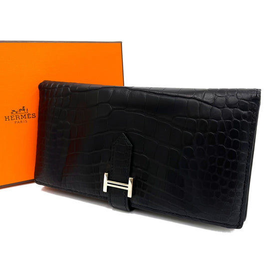 エルメス ベアンスフレ クロコダイル アリゲーターマット