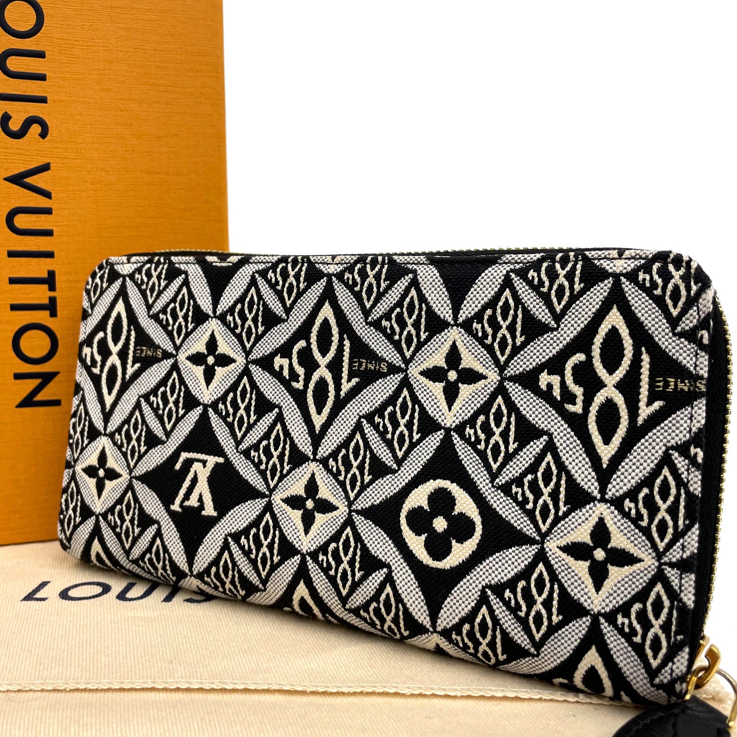 ルイヴィトン　モノグラムジャガード　SINCE1854　ジッピー　長財布