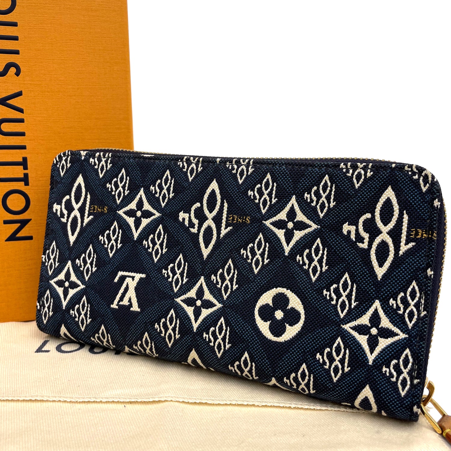 28,504円【超希少】LOUIS VUITTON 長財布 1854 モノグラム ジャカード