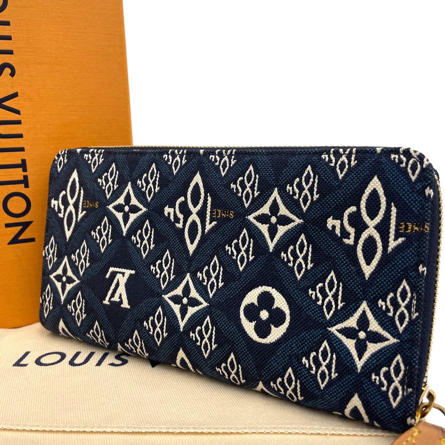 ルイヴィトン　モノグラムジャガード　SINCE1854　ジッピー　長財布