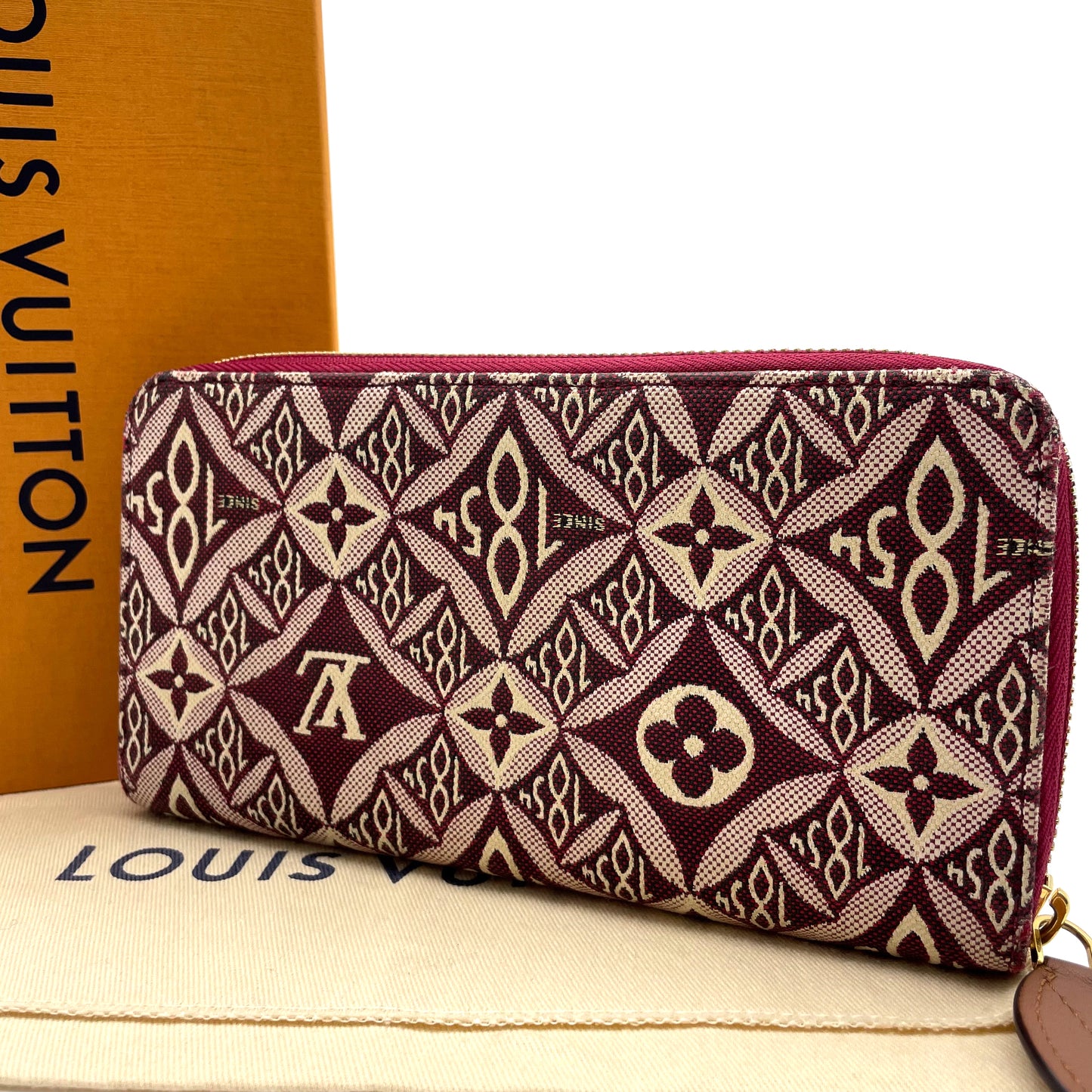 ルイヴィトン　モノグラムジャガード　SINCE1854　ジッピー　長財布